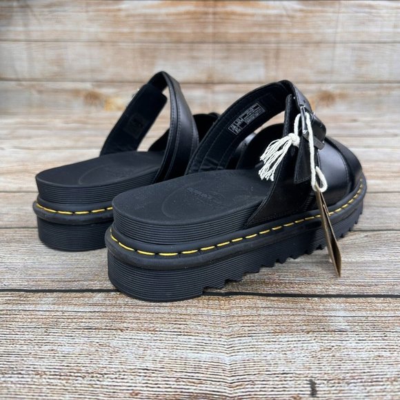 Dr Martens Ryker Slide Sandals Men Size 13 Leather Strap Sandals AWOO4 - NEW main image 9